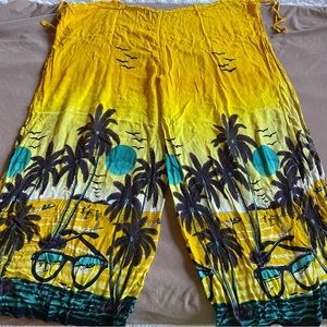 Wrap Front Wide Leg Pants